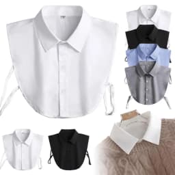 Fake Collar Universal Fake Collar For Men And Women Shirts Dickey Half False Blouse Dickey Tops Solid Color Easy Match Business