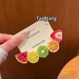 5Pcs Cute Popsicle Ice Cream Hair Clips Colorful Mini Kawaii Barrettes for Women Girls Kids Daily Party Hair Accessories Gift