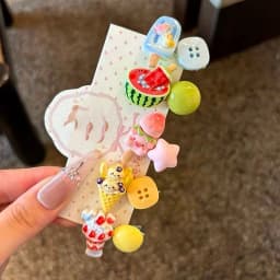 5Pcs Cute Popsicle Ice Cream Hair Clips Colorful Mini Kawaii Barrettes for Women Girls Kids Daily Party Hair Accessories Gift