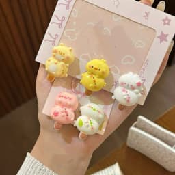 5Pcs Cute Popsicle Ice Cream Hair Clips Colorful Mini Kawaii Barrettes for Women Girls Kids Daily Party Hair Accessories Gift