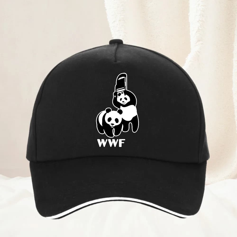 Retro WWF Panda Bear Baseball Cap Unisex Headwear Funny Wrestling Fighting Outdoor Summer Gift Hats Cap