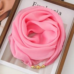 Neck Protection Soft Cotton Magnetic Scarf 65x65cm Floral Print Square Scarf Magnetic Buckle Women Neckerchief Women Fashion