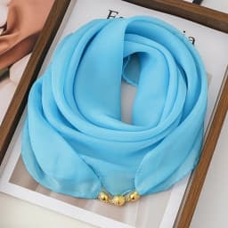 Neck Protection Soft Cotton Magnetic Scarf 65x65cm Floral Print Square Scarf Magnetic Buckle Women Neckerchief Women Fashion