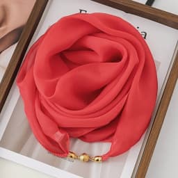 Neck Protection Soft Cotton Magnetic Scarf 65x65cm Floral Print Square Scarf Magnetic Buckle Women Neckerchief Women Fashion