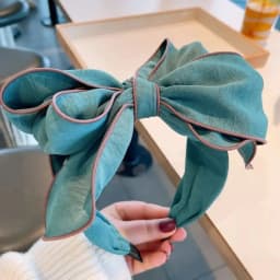 Multi Layered Big Bow Knot Headbands for Women Daily Party Headpiece Solid Crepe Cloth Adult Shopping Holiday Hairbands