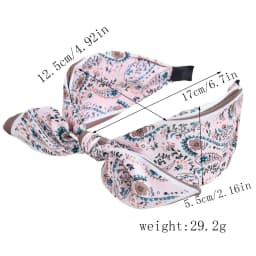2-Pack Vintage Cashew Flower Bow Headbands, Gentle and Elegant Style, Suitable for Matching with Shirts/Dresses, Daily Outings,