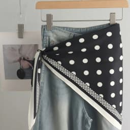 New Stacked Wear Polka Dot Triangle Scarf Waist Tie Triangular Shape Versatile Decorative Headscarf Neck Tie Stylish Layering