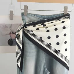 New Stacked Wear Polka Dot Triangle Scarf Waist Tie Triangular Shape Versatile Decorative Headscarf Neck Tie Stylish Layering