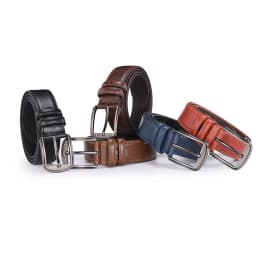 Male Men Casual Fashion Waist Belts Genuine Leather Pin Buckle Luxury Designer Belts for Men Dress Daily Wear Blue Red Brown