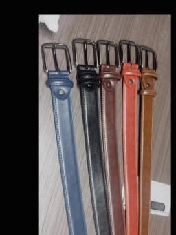 Male Men Casual Fashion Waist Belts Genuine Leather Pin Buckle Luxury Designer Belts for Men Dress Daily Wear Blue Red Brown