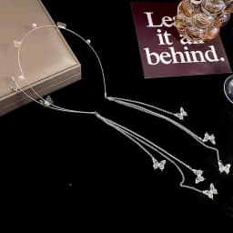 Pearl Butterfly Tassel Headband for Women Crystal Rhinestone Handmade Wedding Headdress Headband WomanHair Accessories Tiara
