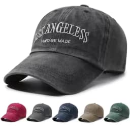 Men's American Wide Brimmed Retro Face Enhancing Little Women's Big Head Circumference Baseball Cap Washed Hat Trendy Cap