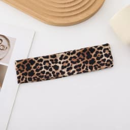 New High Elasticity Leopard Print Headband Wide-brimmed Sweat Absorbing Sports Headband Breathable Yoga Headband Sports