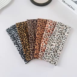 New High Elasticity Leopard Print Headband Wide-brimmed Sweat Absorbing Sports Headband Breathable Yoga Headband Sports