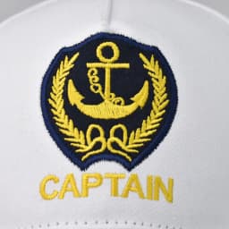 English Retro-Style Embroidered Anchor Letter Baseball Cap with Curved Brim. Suitable for Sailors, Ladies and Party Occasions.