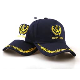 English Retro-Style Embroidered Anchor Letter Baseball Cap with Curved Brim. Suitable for Sailors, Ladies and Party Occasions.