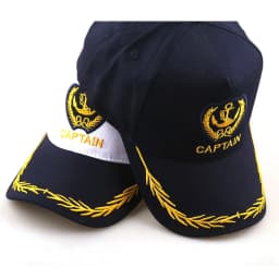 English Retro-Style Embroidered Anchor Letter Baseball Cap with Curved Brim. Suitable for Sailors, Ladies and Party Occasions.
