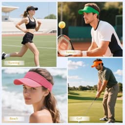 Cotton Outdoor Sports Hat Quick-Dry Lightweight Sun Visor Hat UV Protection Solid Color Summer Sun Hat