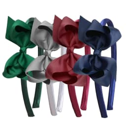 4pcs 4.5inch Grosgrain Ribbon Bows Headbands for Girls Satin Hairbands Hair Bows Headband Party Hair Accessories