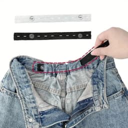 Adjustable Invisible Belt Tightener Set Invisible No-Sew Elastic Waist Band Extender Seamless Trouser Buckle Women Men Jean Pant