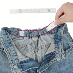 Adjustable Invisible Belt Tightener Set Invisible No-Sew Elastic Waist Band Extender Seamless Trouser Buckle Women Men Jean Pant