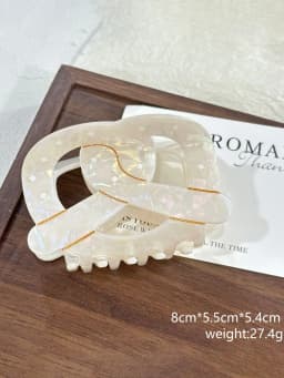 1PC Vintage Croissant Alkaline Water Knot Grab Clip, High-end Large and Small Croissant Hair Clip Back of Head Updo Shark Clip