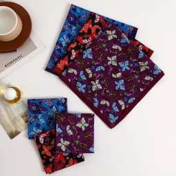 Ladies Pure Cotton Printed Handkerchief Old-fashioned Retro Absorbent Sweat Wiping Hand Towel Soft Comfortable Square Towel 43cm