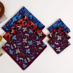 Ladies Pure Cotton Printed Handkerchief Old-fashioned Retro Absorbent Sweat Wiping Hand Towel Soft Comfortable Square Towel 43cm