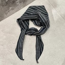 Women Vintage Floral Striped Scarf Breathable Cotton Linen Blend Triangle Neck Kerchief Boho Chic Headwrap & Necklace Scarf