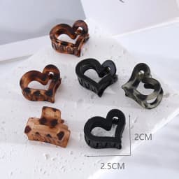 6Pcs Small Flower Hair Claw Clips for Women Girls,Matte Rectange Jaw Clips,Semicircle Barrettes for Thin Hair