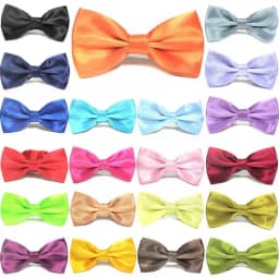 Double-layer bow tie men's business formal bow tie solid color bow tie gift