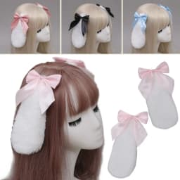 Adorable Plush Bunny Ears Hairpin Soft Cute Design Rabbit Hairclips Droopy Rabbit Lolita Hairclips Costume Parties Accessory