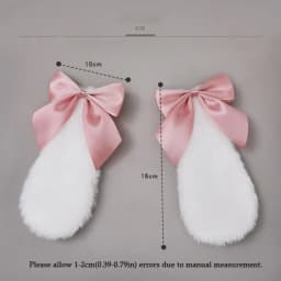Adorable Plush Bunny Ears Hairpin Soft Cute Design Rabbit Hairclips Droopy Rabbit Lolita Hairclips Costume Parties Accessory