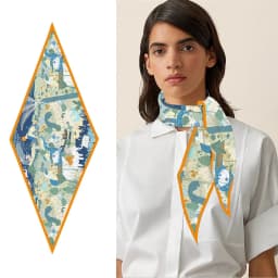 Forest And Animal Printing Diamond Twill Silk Scarf Woman Luxury Bandana Headband Hijab Foulard Neckerchief Shawl For Ladies