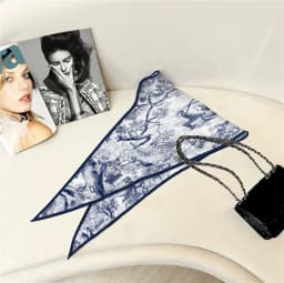 Forest And Animal Printing Diamond Twill Silk Scarf Woman Luxury Bandana Headband Hijab Foulard Neckerchief Shawl For Ladies