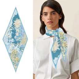 Forest And Animal Printing Diamond Twill Silk Scarf Woman Luxury Bandana Headband Hijab Foulard Neckerchief Shawl For Ladies