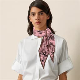 Forest And Animal Printing Diamond Twill Silk Scarf Woman Luxury Bandana Headband Hijab Foulard Neckerchief Shawl For Ladies