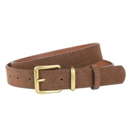 Luxury Suede Pu Leather Belt for Women, Vintage Style with Gold Pin Buckle, 2.8cm Wide Waistband for Dresses & Jeans Accessories