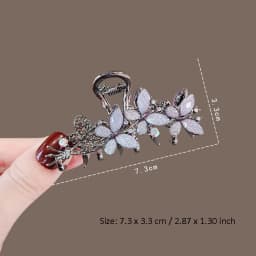 Fairy Rhinestone Butterfly Hair Clip High-end Women's Back of Head Half-tied Hair Grip Medium Size Korean Style Hair Accessories