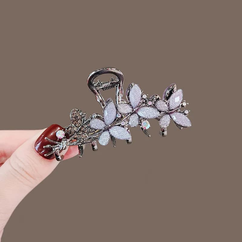 Fairy Rhinestone Butterfly Hair Clip High-end Women's Back of Head Half-tied Hair Grip Medium Size Korean Style Hair Accessories
