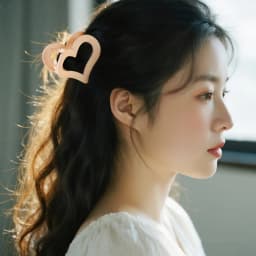 1PC Heart - Shaped Hair Claw Clips Set, Multiple Colors, Cute Hair Accessories For Women