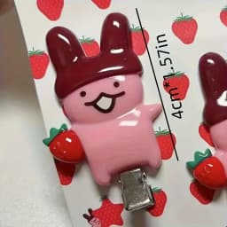 2/4pcs Strawberry Chocolate Bunny Hairpins Cute Cartoon Design Durable Plastic Hair Accessories Styling Fixed Decorative Pinch