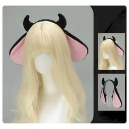 Kawaii Plush Lolita Headband Fluffy Goat Horn Photo Prop Girls Hairband Cute Party Headwear Costume Cosplay