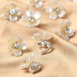10pcs Sweet Hair Accessories Flower Clips with Braided Pigtails for Hairstyle Decoration