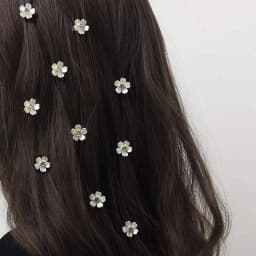 10pcs Sweet Hair Accessories Flower Clips with Braided Pigtails for Hairstyle Decoration