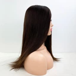 Human Hair Topper With 4 Clips In Silk Top Skin Base Virgin European Hair Toupee for White Women Hairpiece
