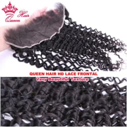 Queen Hair Real HD Burmese curly 13x6 13x4 Frontal Virgin Human Raw Hair Lace Frontal Ear to Ear Real Invisible HD Lace
