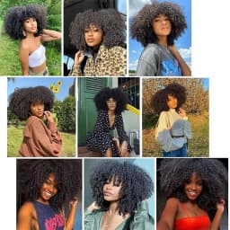 Unprocessed Raw Indian Afro Curly Bundles Human Hair 4A 4B 4C Afro Kinky Curly Human Hair Bundles Double Weft Virgin Human Hair Extensions Natural Color Soft Real Human Hair Weave Bundles For Women Daily Use Birthday Holiday Gift Kpop Popular Hairstyles