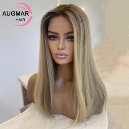13x4 Ash Blonde Highlight Wig Human Hair Glueless 13x6 Straight Lace Front Wigs Transparent Body Wave Human Hair Wigs For Women