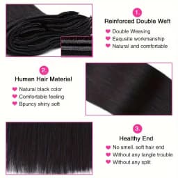 15A Straight Human Hair Weave Brazilian Weave 100% Human Hair Curly Weave Straight Human Hair Delivery in France Within 2-3 Business Days